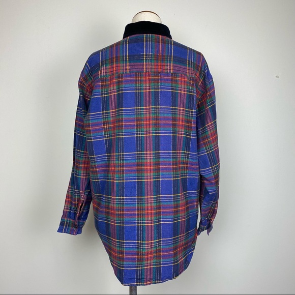 Oversized Plaid Metallic Thread Top - Picture 5 of 8